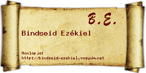Bindseid Ezékiel névjegykártya